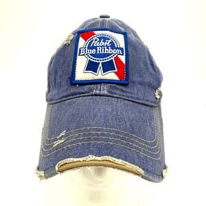 Pabst Blue Ribbon PBR Headmost Distressed Mesh Baseball Hat